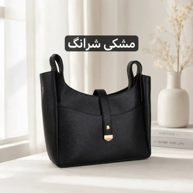 کیف زنانه چرم مصنوعی روزمره سه جیب داخلی دو جیب بیرونی