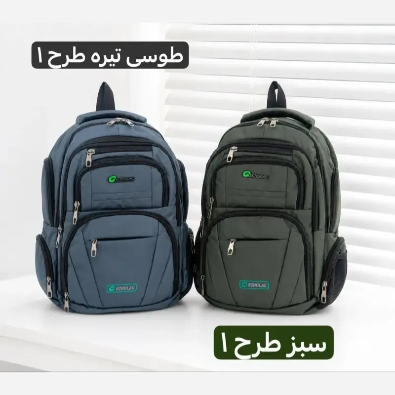 کوله پشتی برزنت اسپرت مناسب لپتاپ و مدرسه با ابعاد 50 در 40 سانتیمتر