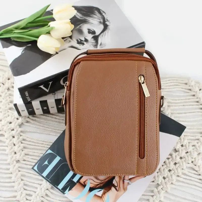 کیف مردانه چرم مصنوعی اسپرت و روزمره با بند بلند