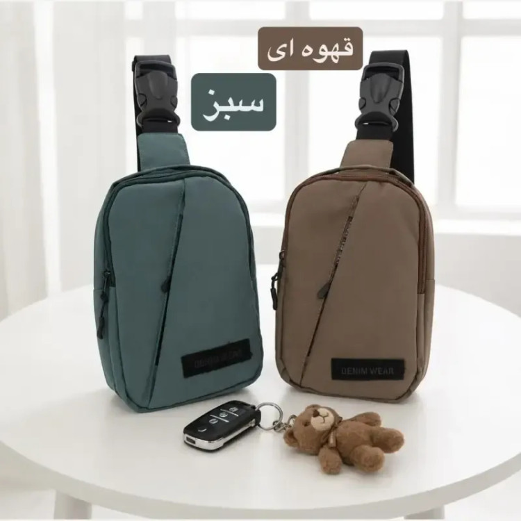 کیف مردانه اسپرت و روزمره پارچه ای زیپ دار کد 7201