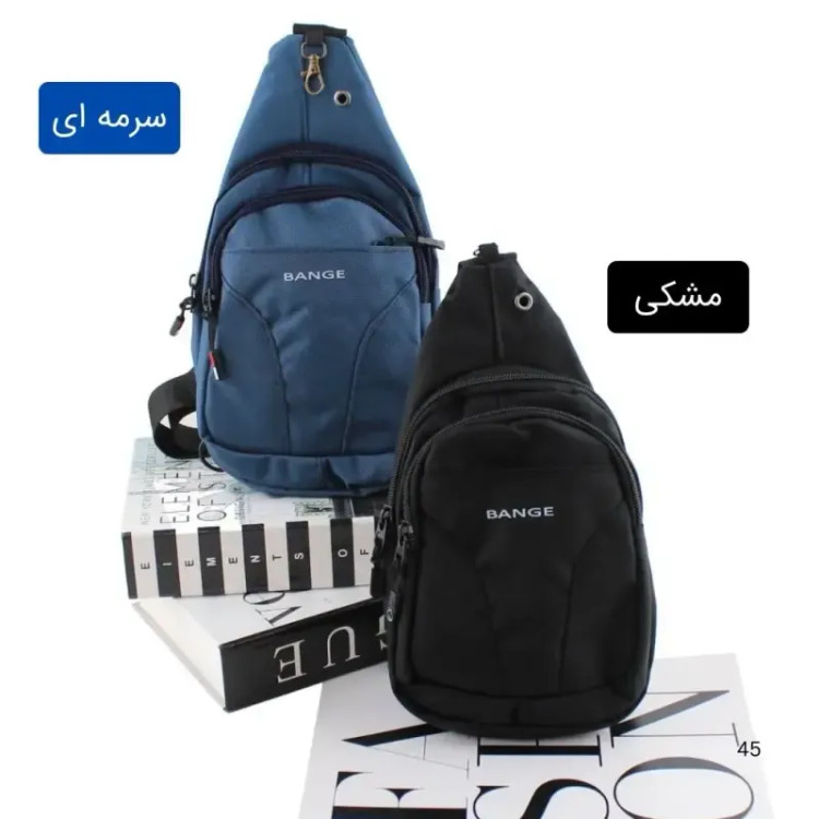 کیف دوشی اسپرت مردانه پارچه ای با بند بلند و سه جیب بیرونی