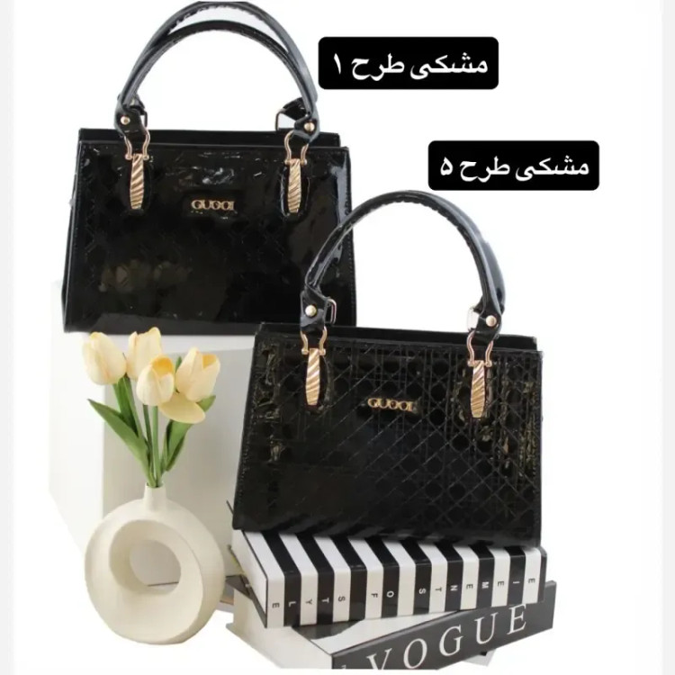 کیف زنانه رسمی و مجلسی چرم مصنوعی با بند بلند