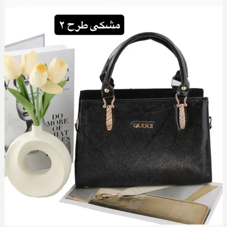 کیف زنانه رسمی و مجلسی چرم مصنوعی با بند بلند