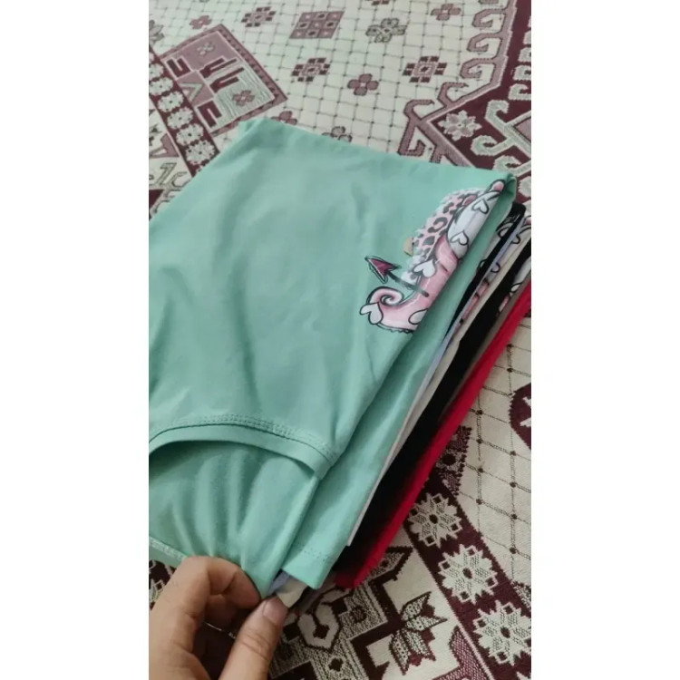 تیشرت باکسی نخ پنبه زنانه و دخترانه اسپرت قد 65 سانت