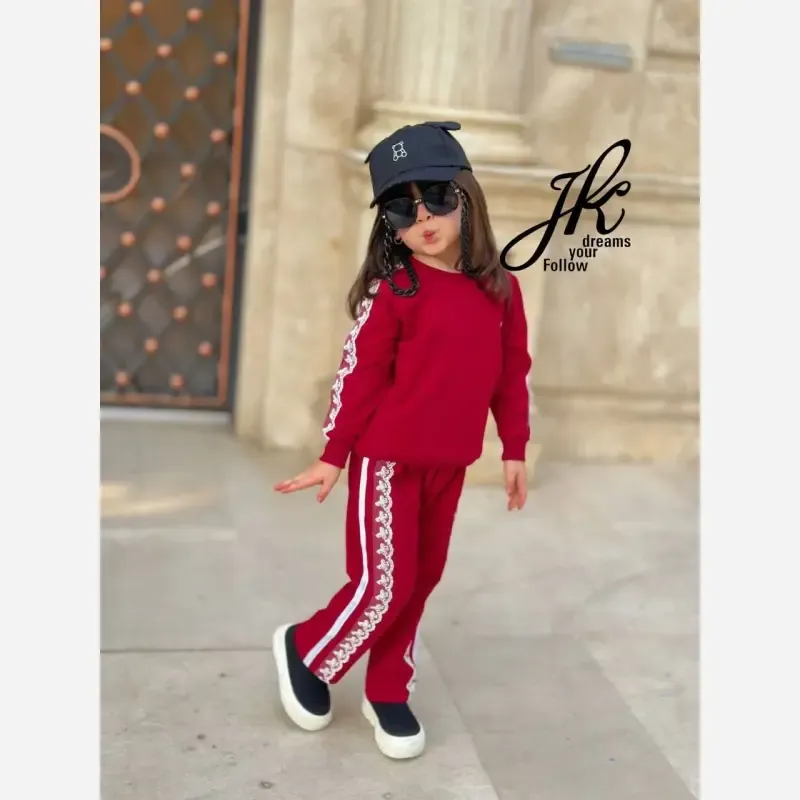 بلوز و شلوار دخترانه دورس پنبه لاکرا مناسب سایز 40 تا 55