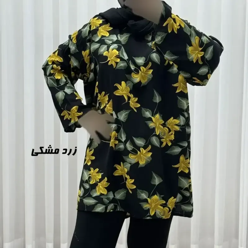 تونیک نخی زنانه طرحدار فری سایز مناسب تا سایز 52
