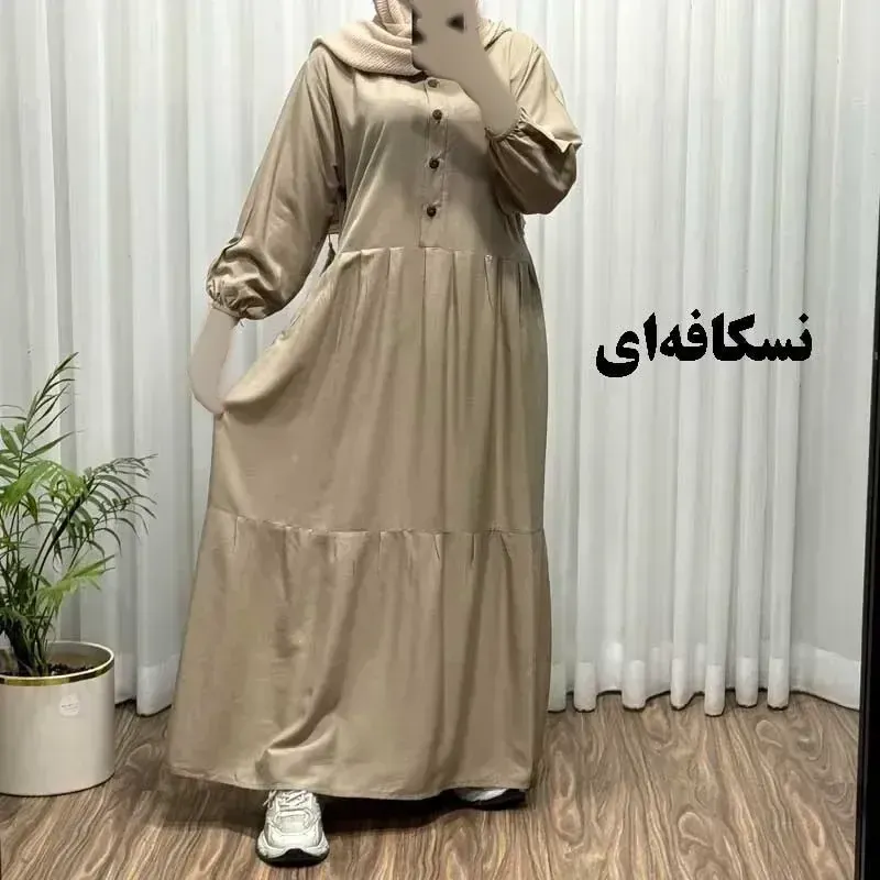 پیراهن ساحلی جلو دکمه نخی شسته شده فری سایز تا 46 بدون آبرفت و رنگ رفت کمربند دار تن خور شیک