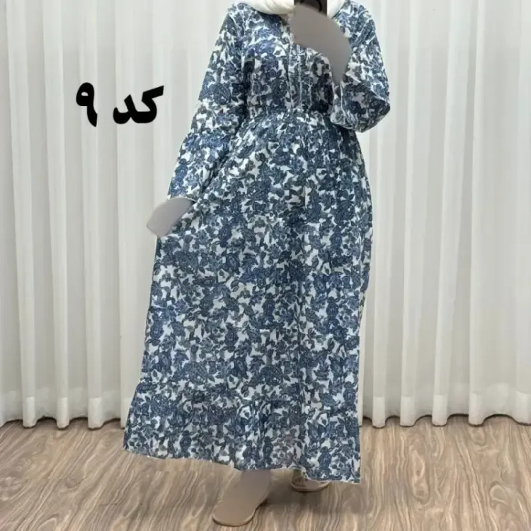 پیراهن ساحلی نخی آستین بلند فری سایز تا 48 کد 749 شسته شده بدون آبرفت و رنگ رفتگی چهارفصل تن خور شیک