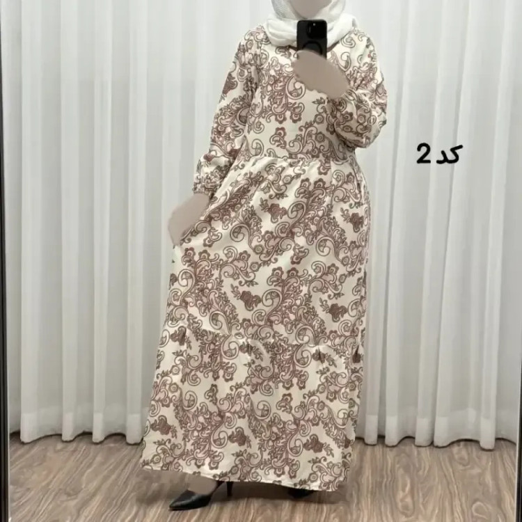 پیراهن فلور بوگاتی مدل تنو نخی شسته شده فری سایز تا 48 چهارفصل شیک و راحت بنددار بدون آبرفت و رنگ رفت