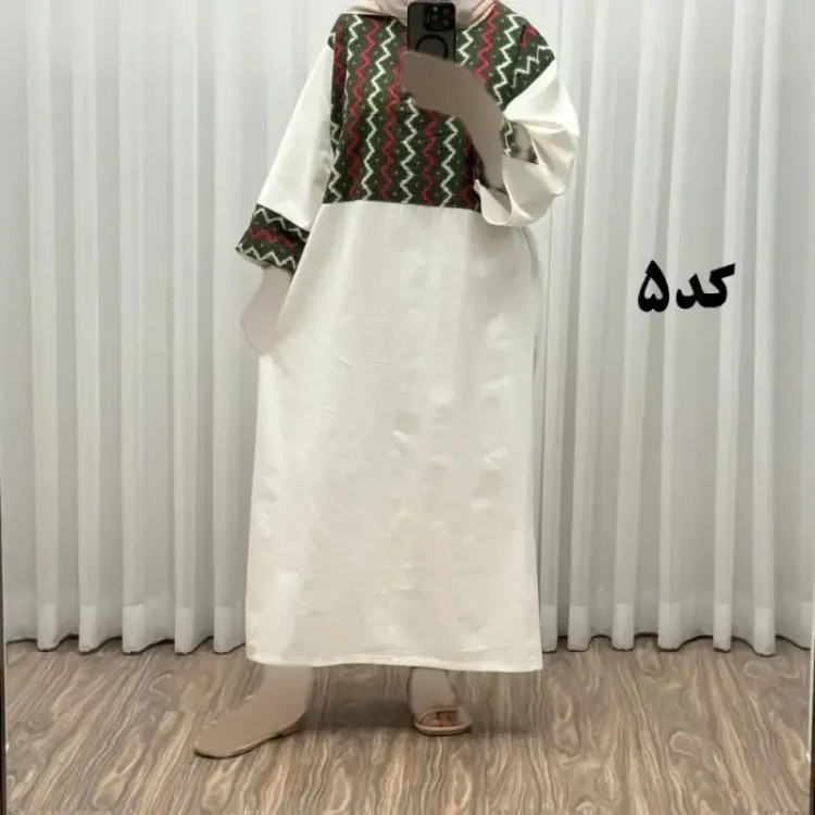 پیراهن کفتان لینن پاییزه فری سایز زنانه تا سایز 50 شیک و راحت کمربند دار بدون سایه اندازی
