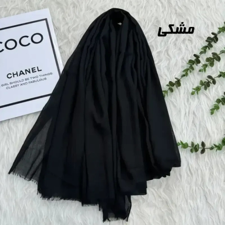 شال سوپرنخ وارداتی مشکی قواره 2000 در 98 سانتیمتر
