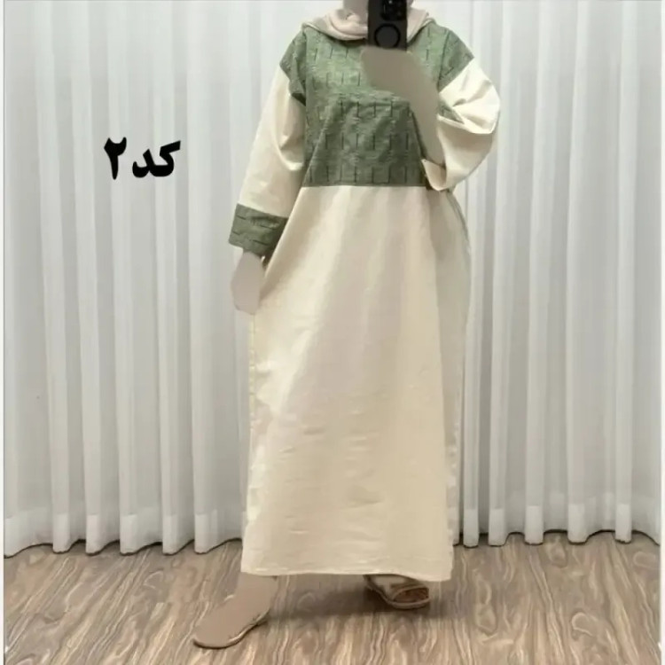 پیراهن کفتان لینن پاییزه فری سایز زنانه تا سایز 50 شیک و راحت کمربند دار بدون سایه اندازی