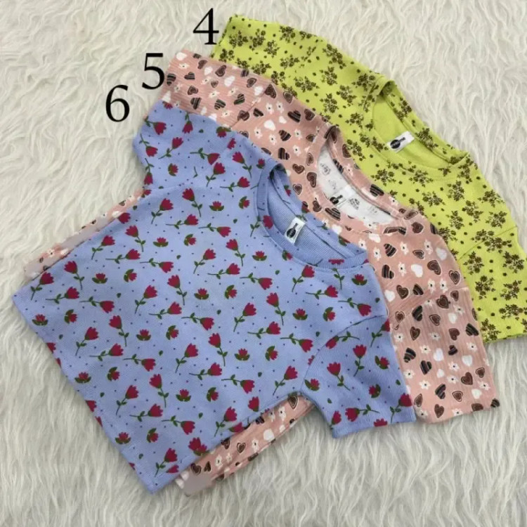 کراپ طرحدار H&M کد 1072 سایز S, M, L, XL, XXL قد 40 سانت بدون آبرفت و چروک