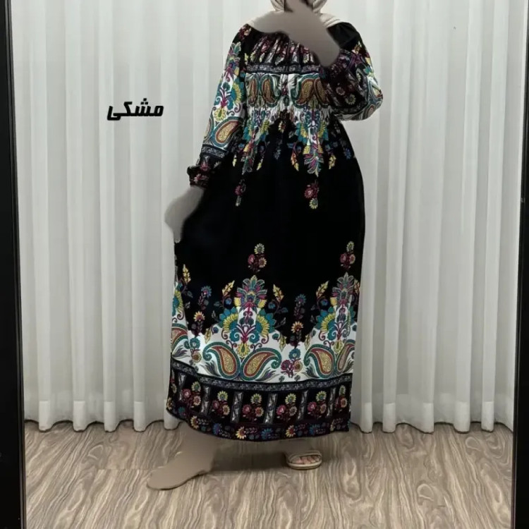 پیراهن ساحلی زنانه مدل ورشو نخی فری سایز مناسب تا سایز 48