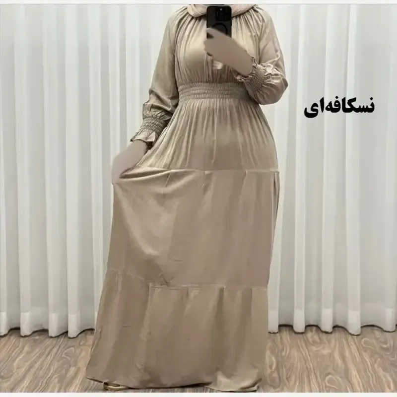 پیراهن ساحلی نخی زنانه مدل خسته فری سایز مناسب تا سایز 46