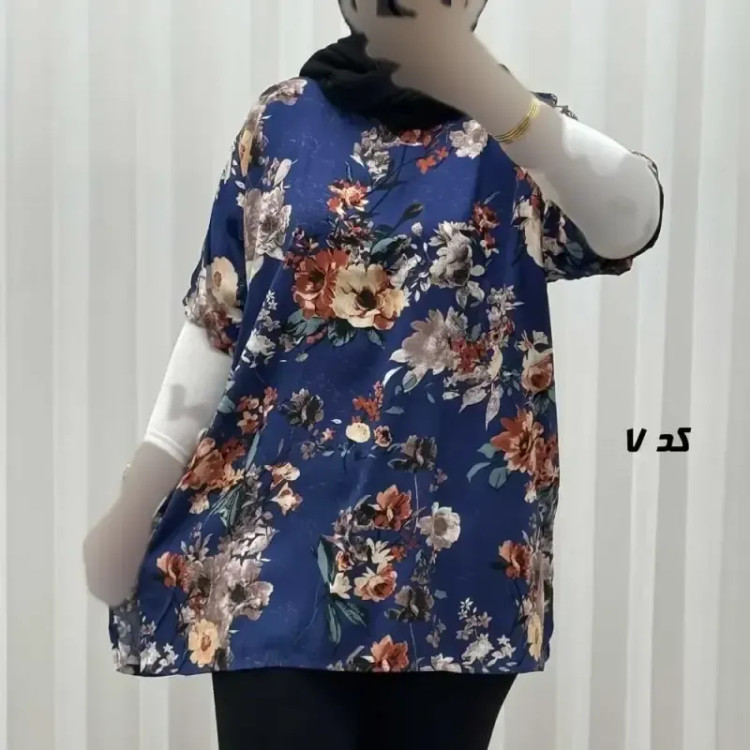 تیشرت نخی زنانه و دخترانه دکمه دار چهارفصل سایز بزرگ