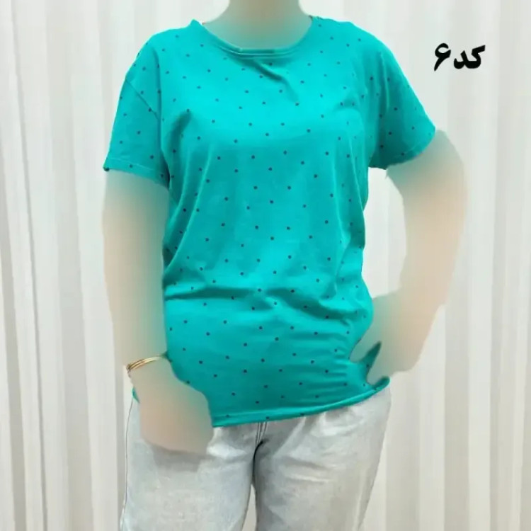 تیشرت طرحدار H&M کد 1169 نخ پنبه چهارفصل زنانه دخترانه تنخور راحت